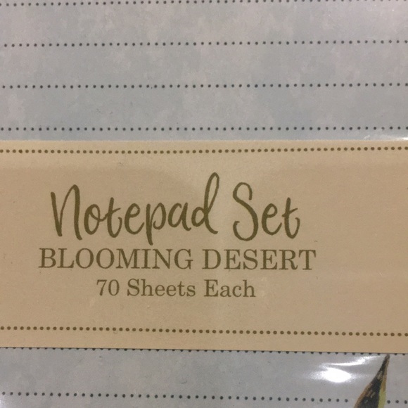 Blooming Desert Cactus Succulent Note Pads Set of Two full size 70 sheets ea NWT - Picture 2 of 11